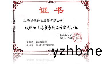 上海市專利工作(zuo)試點企業