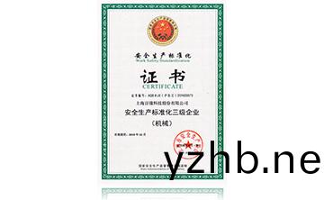 安全生産標準化(hua)證書